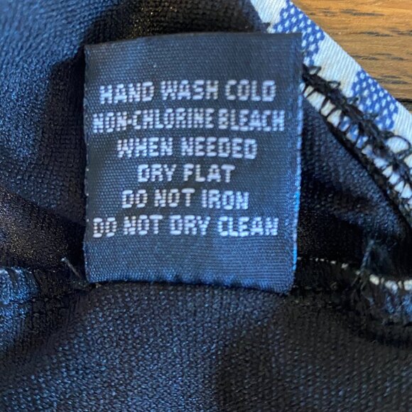 New Roatan Striped One-Piece Swim Dress Sz M Blue & White #96R - Picture 10 of 10